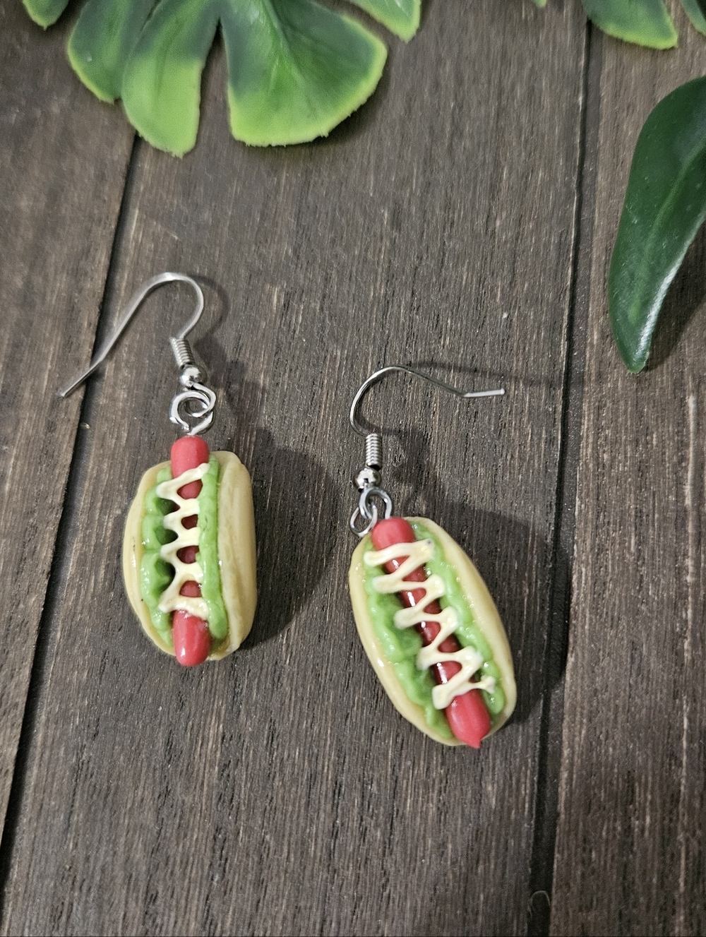 Handmade Hotdog Clay Earrings, Realistic Polymer Clay, Foodie Gift